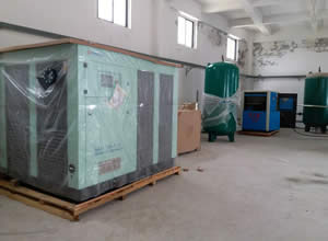 空壓機現(xiàn)場安裝合作工程案例 五